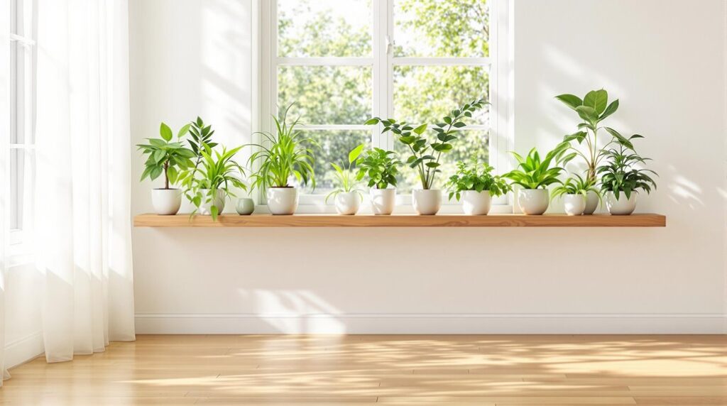 indoor gardening plant shelf