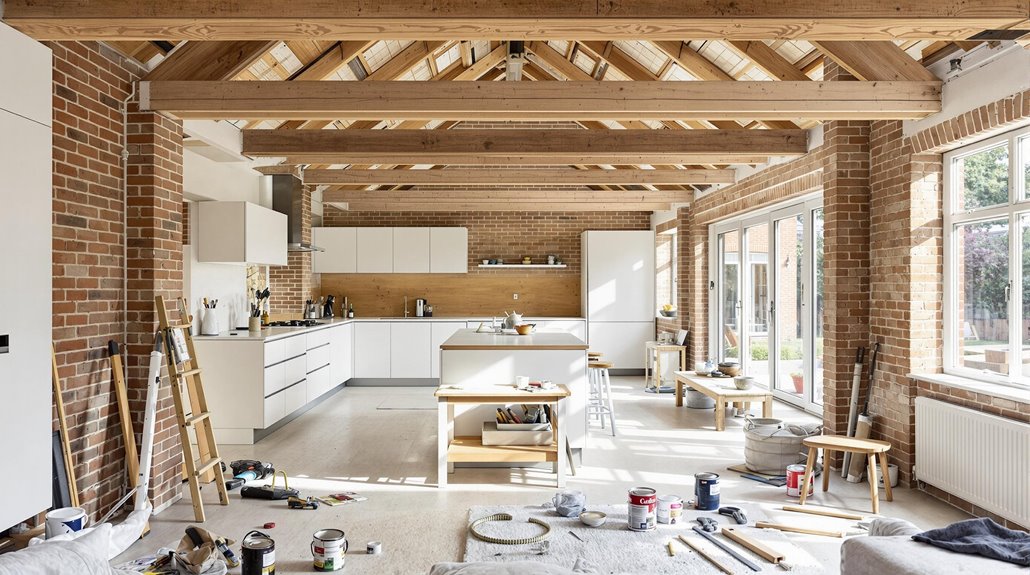 open plan living renovations necessary