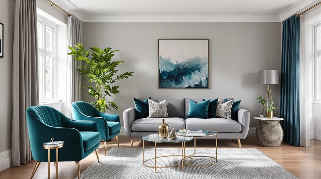 teal and grey decor ideas
