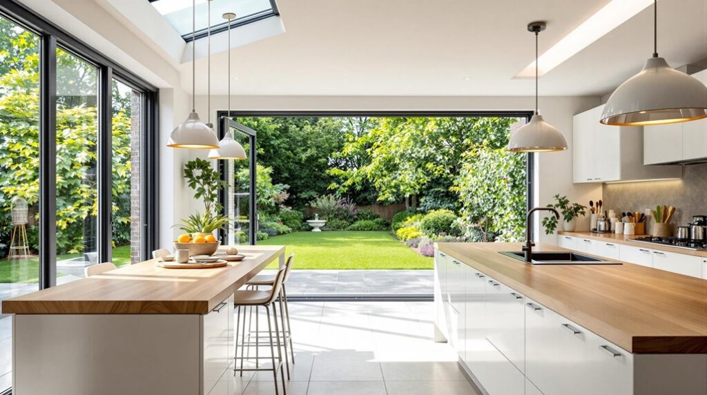 bifold doors kitchen extension