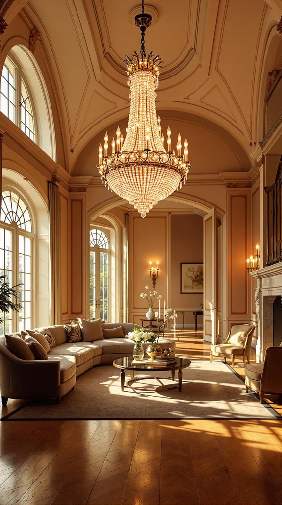 bold oversized chandelier design