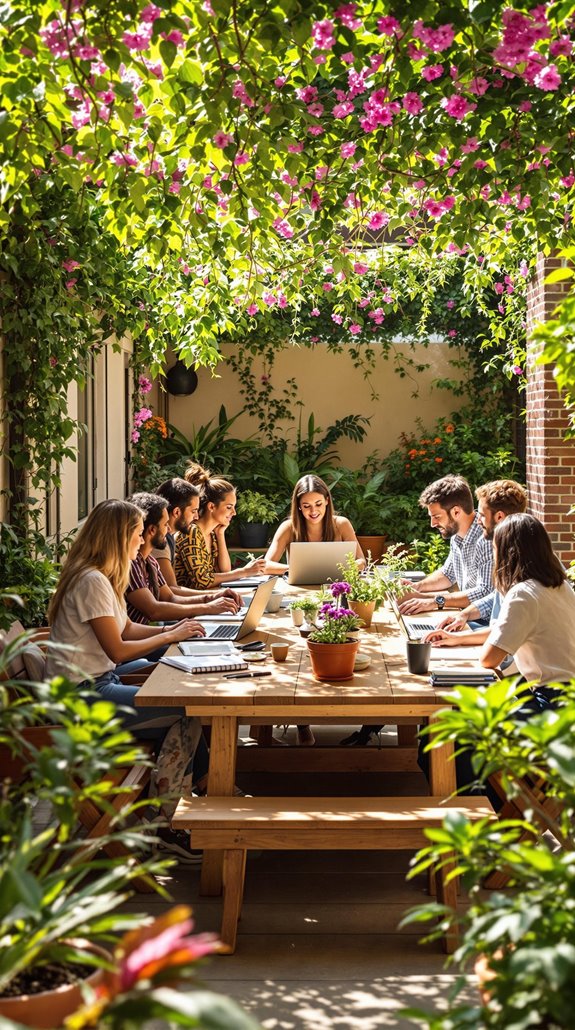 collaborative outdoor workspaces enhance creativity