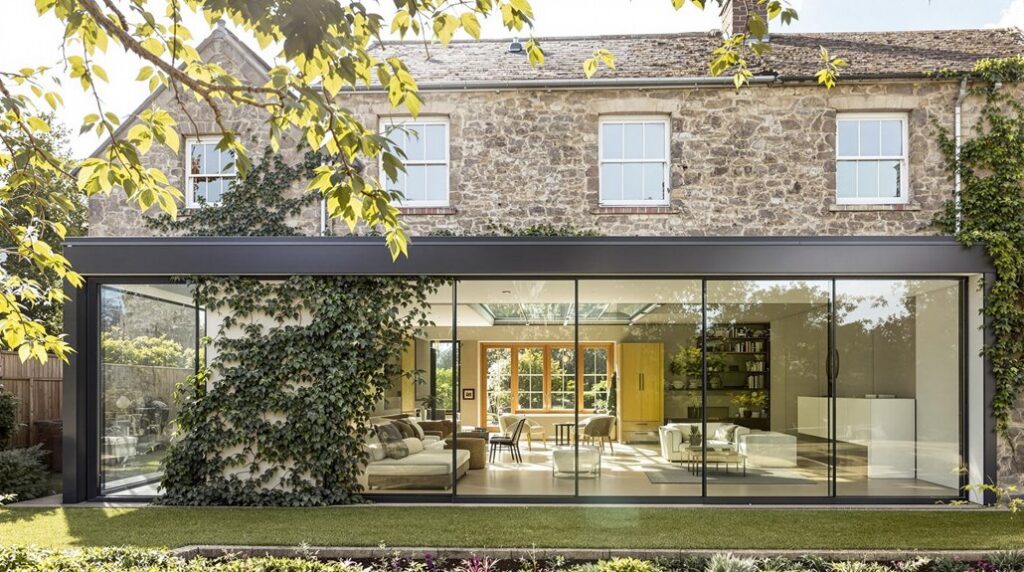 contemporary renovation of home