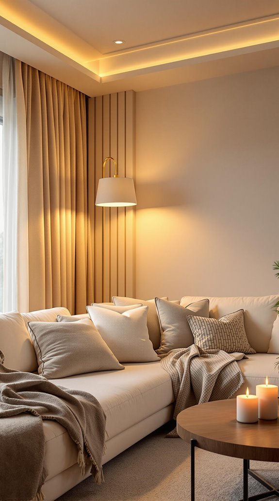 cozy layered lighting techniques