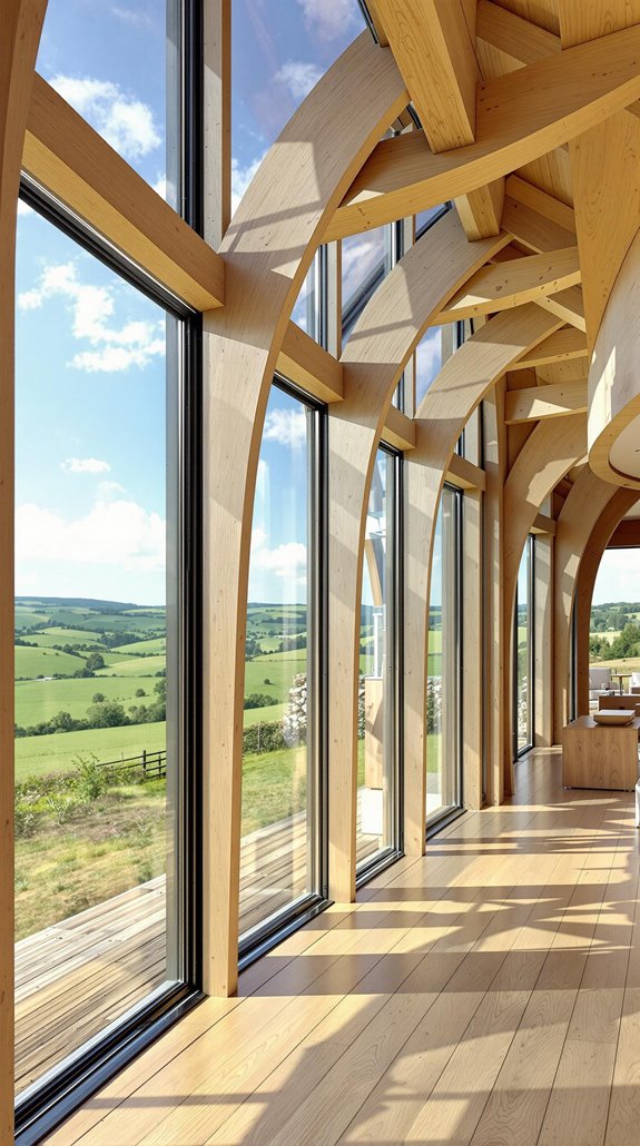 curved oak extension design