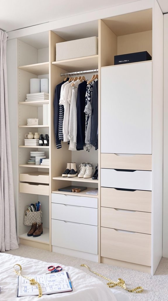 custom wardrobe layout planning