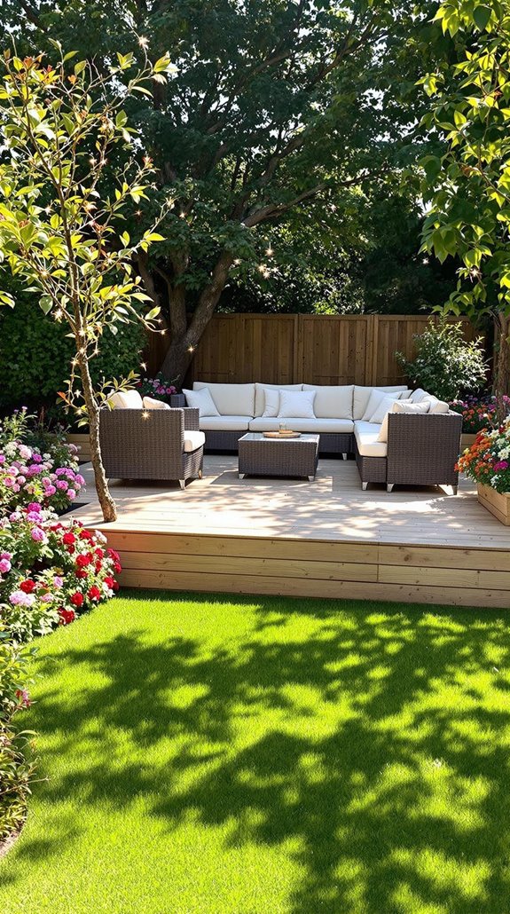 elevated patios enhance gardens