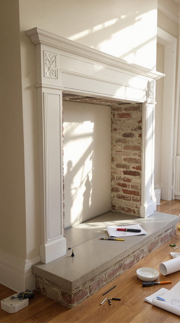 hearth specifications for fireplaces