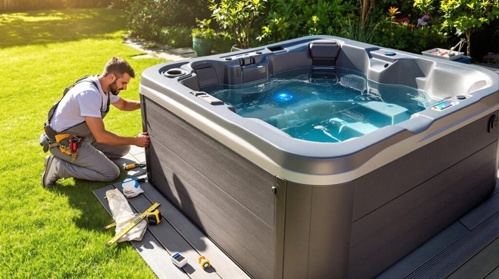hot tub weight and installation