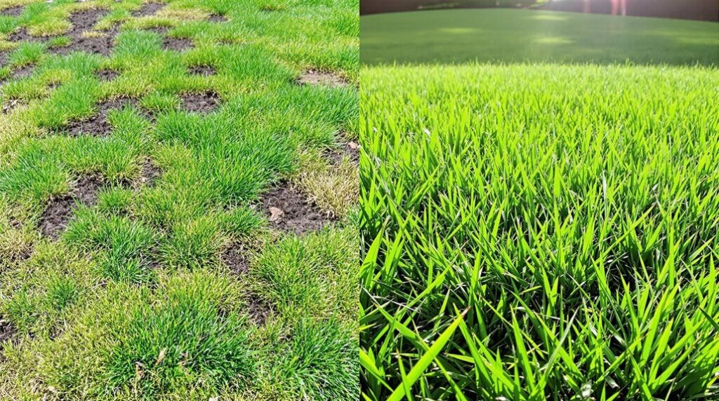 lawn transformation through scarifying