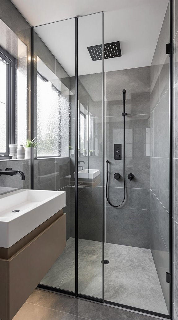 luxurious corner wet rooms