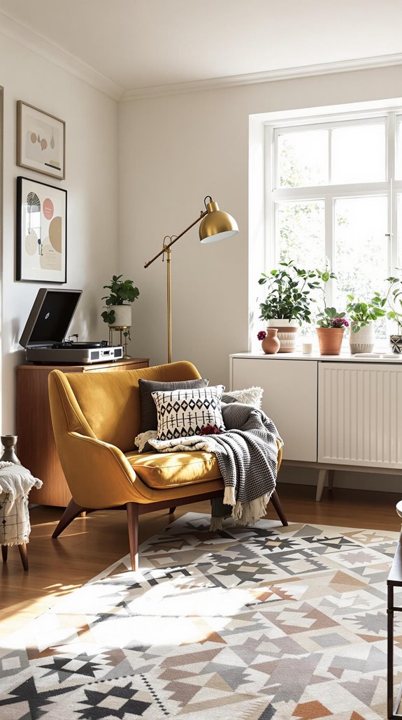 mid century modern vintage fusion