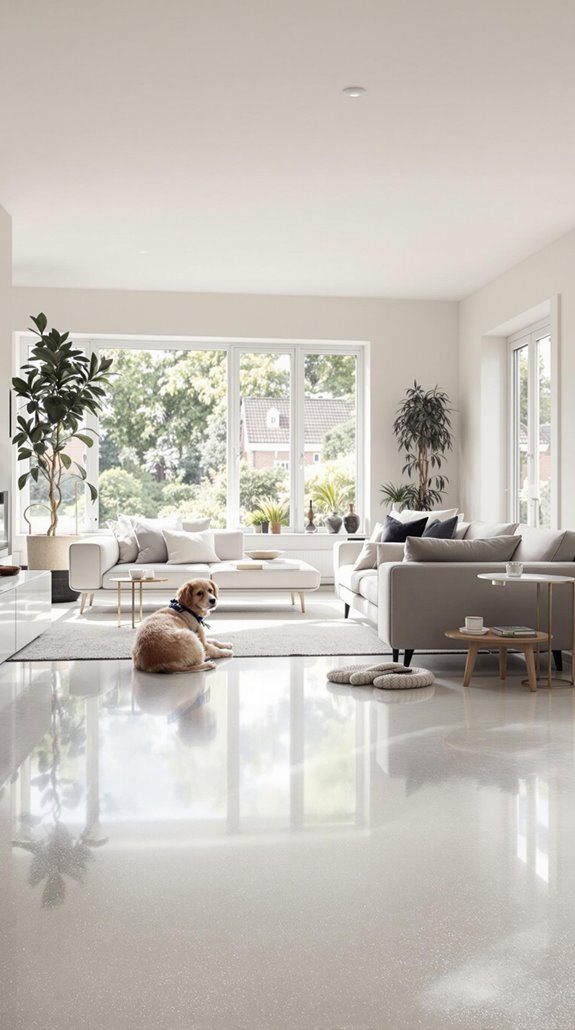 minimal maintenance concrete flooring