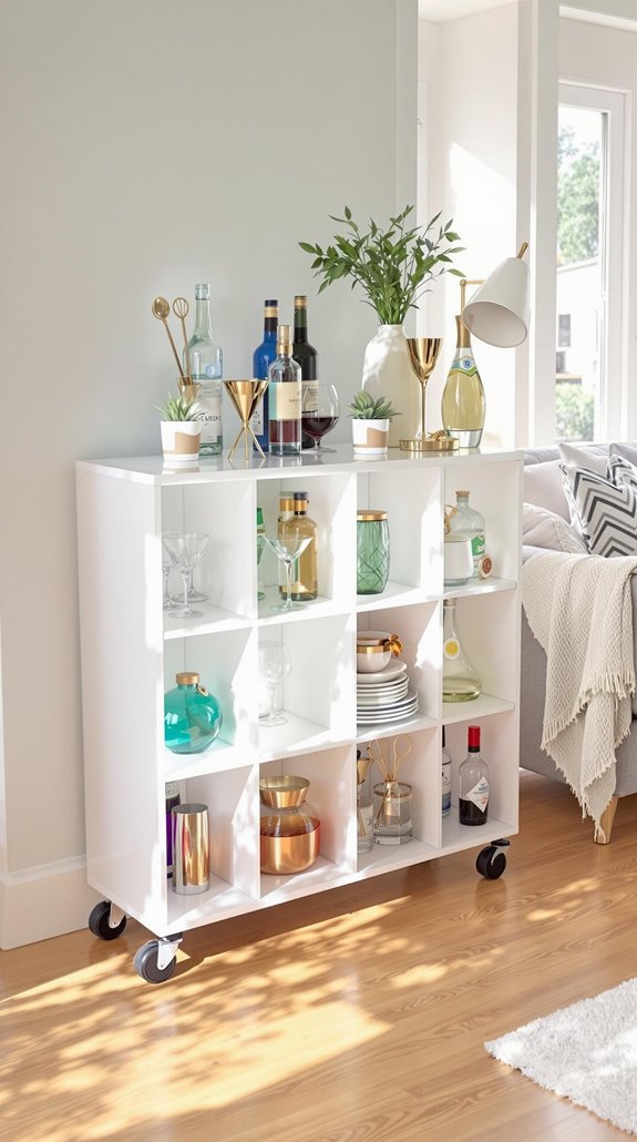 mobile bar cart transformation