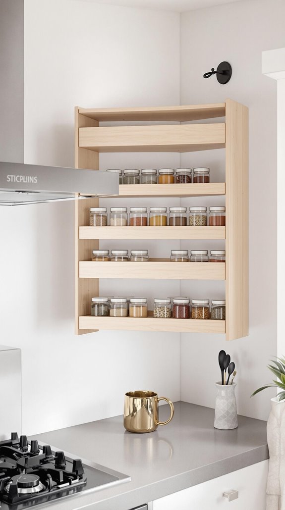 optimal spice rack placement