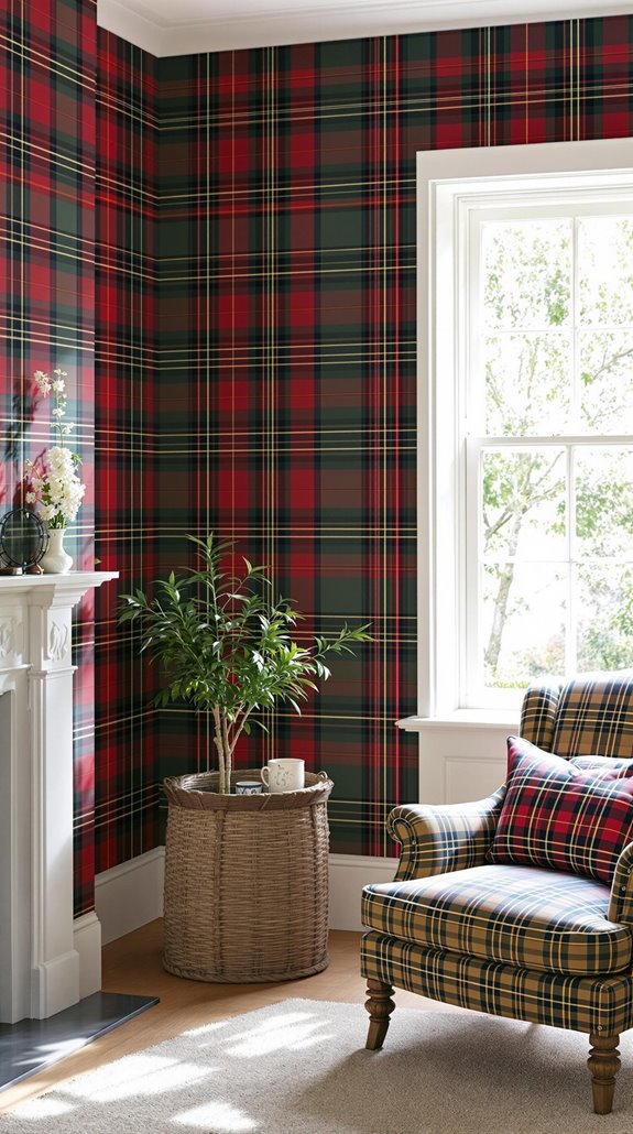 plaid wallpaper s stylish resurgence