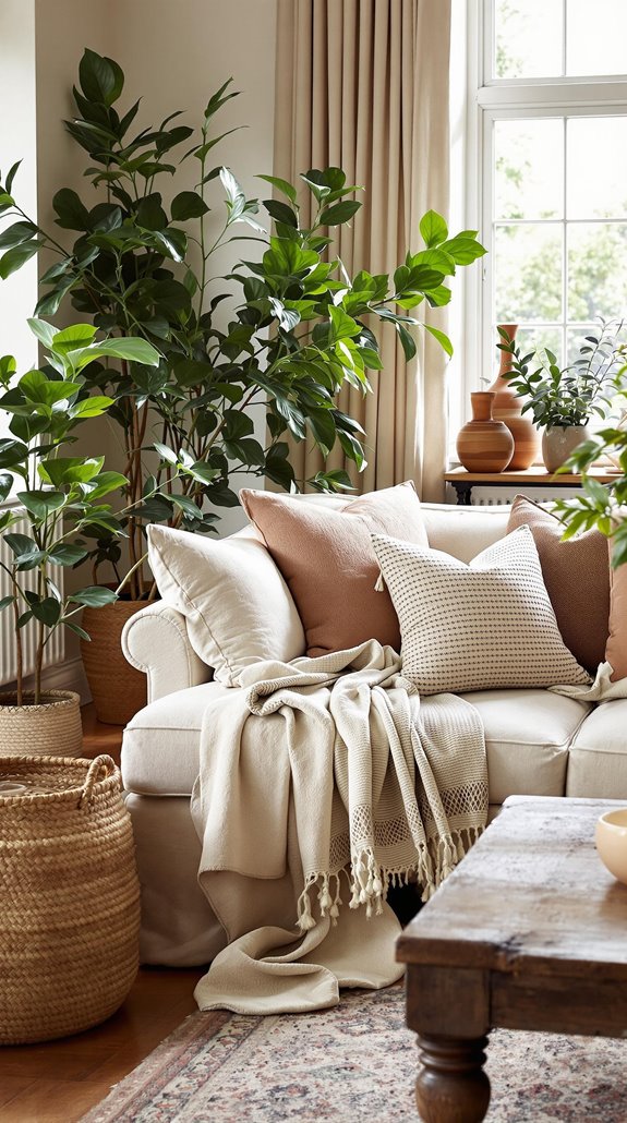 plants and handcrafted decor