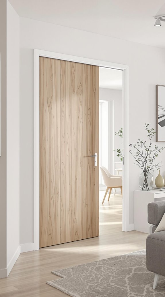 pocket doors maximize space efficiency