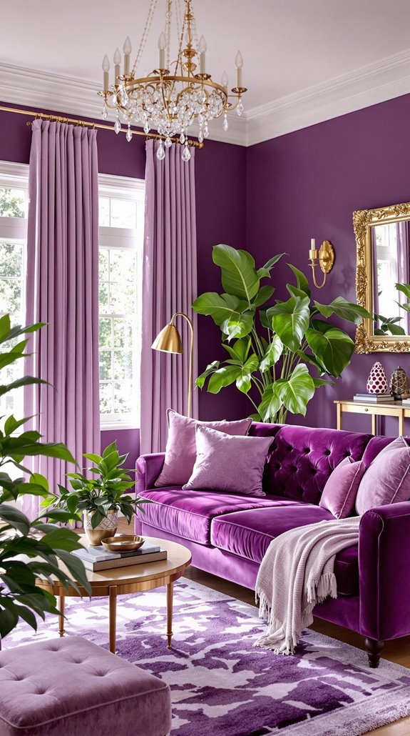 purple dominates interior design