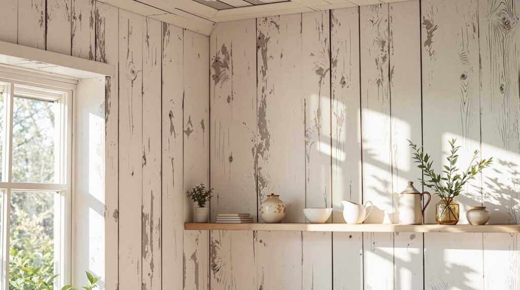 rustic white wash wood