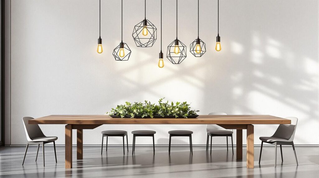 stylish dining table lighting