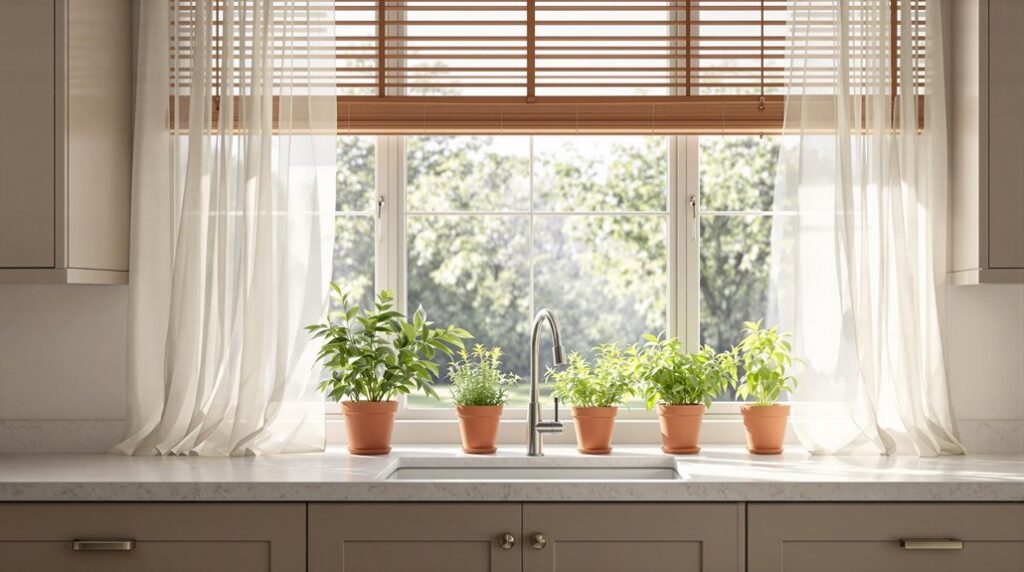 stylish kitchen window decor