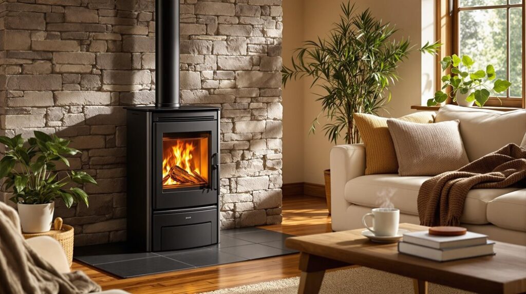 stylish living room warmth