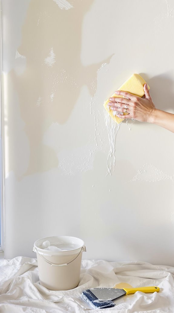 thorough wall cleaning process