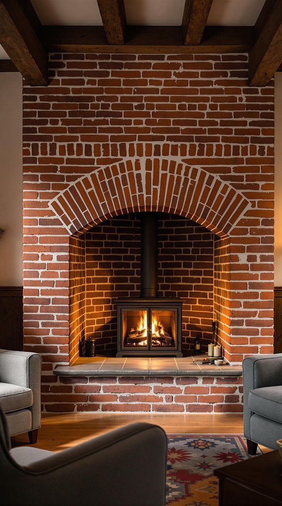 timeless brick fireplace designs