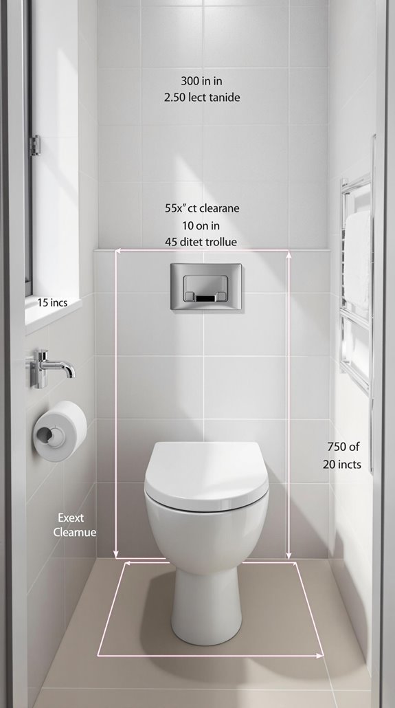 toilet fixture spacing guidelines