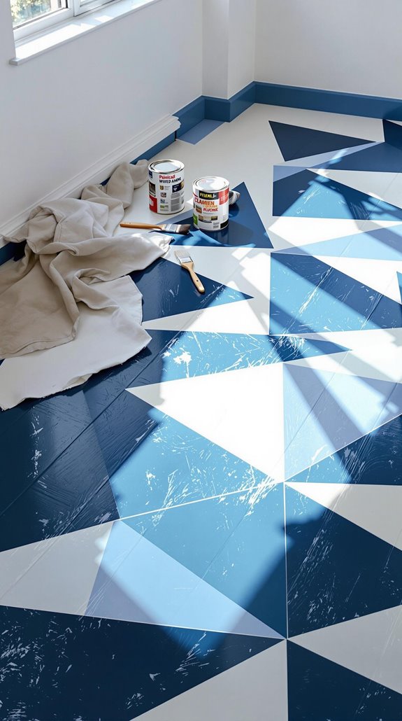 transformative painted floor patterns
