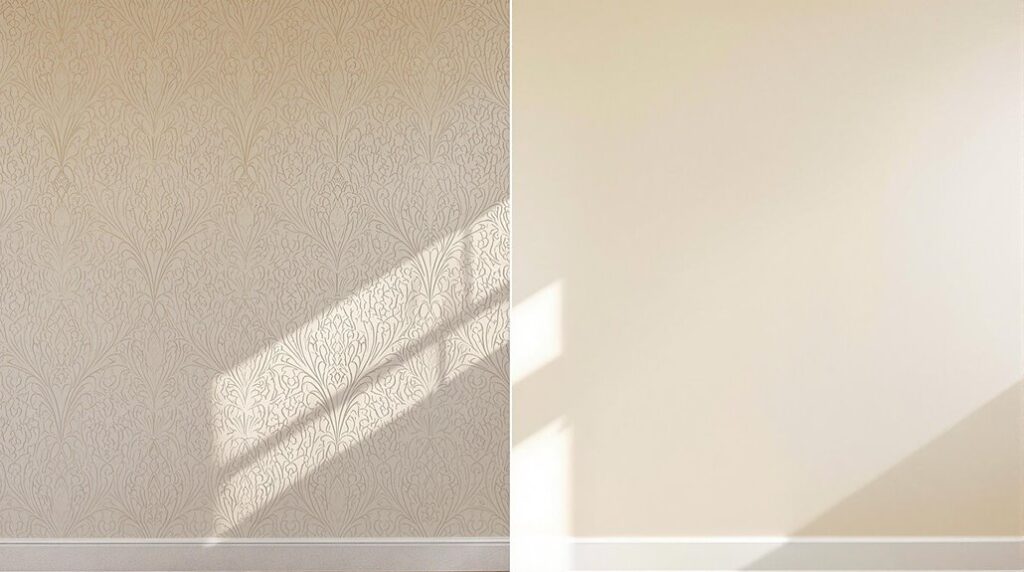 transforming wallpaper with paint