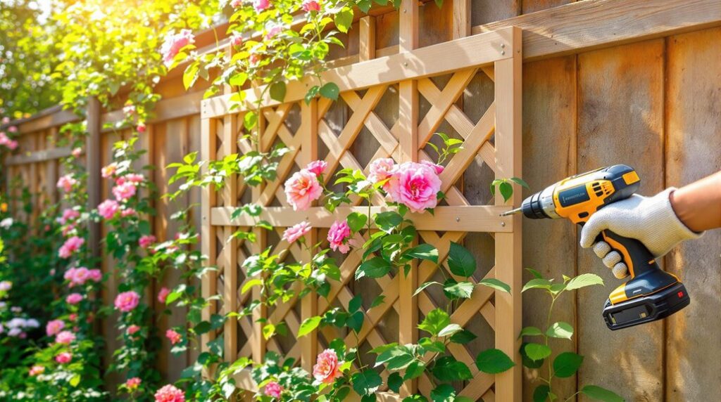 trellis installation for fences