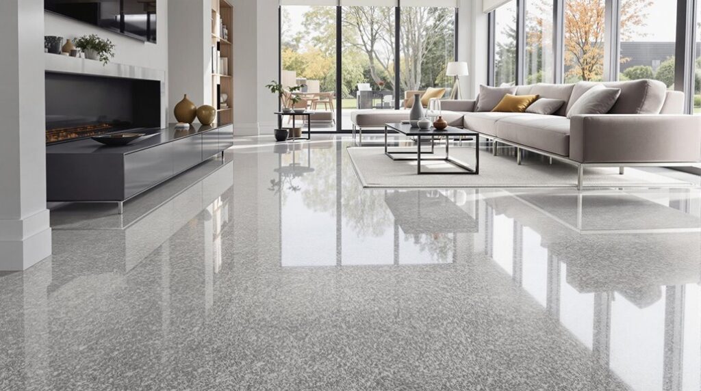 trendy polished concrete flooring