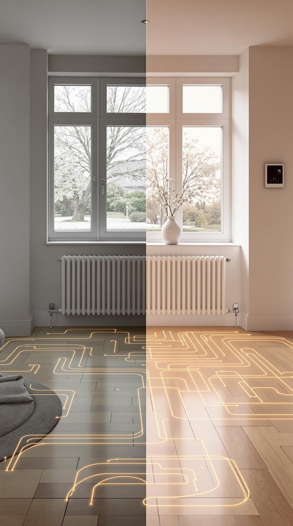 underfloor heating efficiency advantage