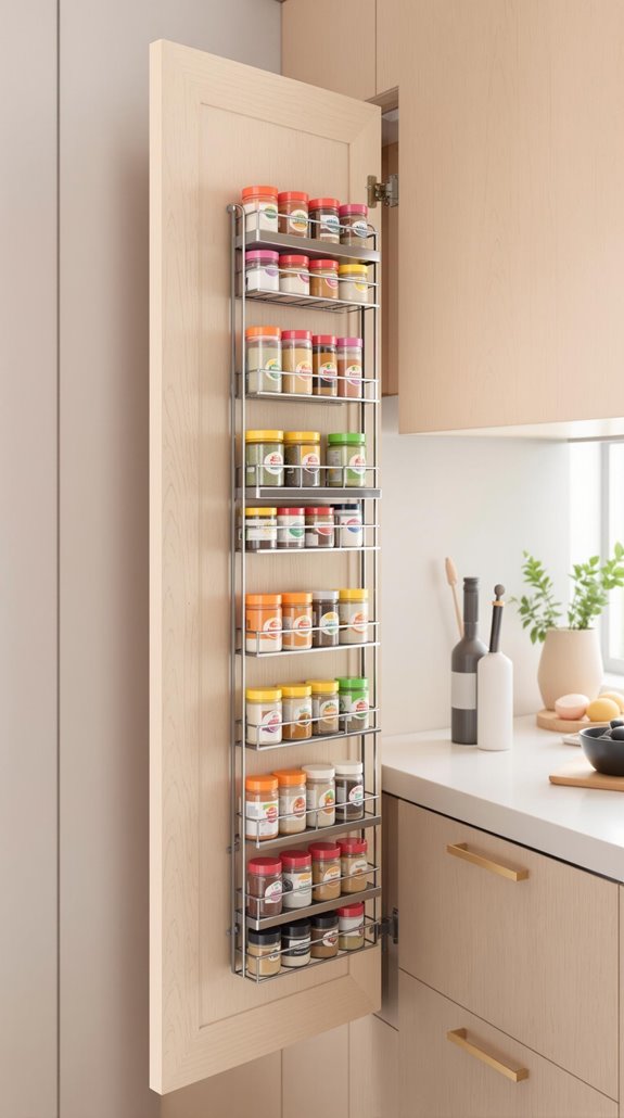 vertical door mounted storage solutions