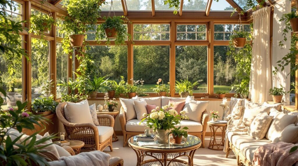 year round conservatory decoration ideas